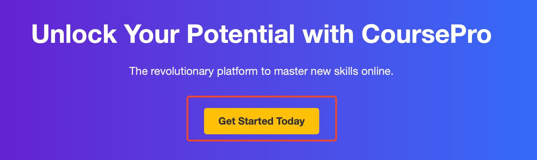 Screenshot der Website mit geöffneten Chrome DevTools, die den Hero-CTA-Button zeigen.